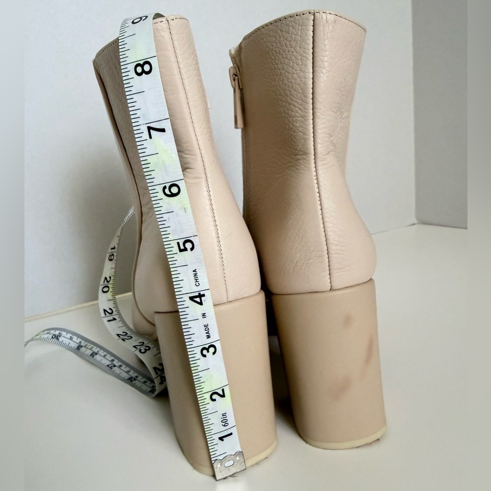 Naturalizer Cream Platform Block Heel Ankle Boots - Picture 5 of 6